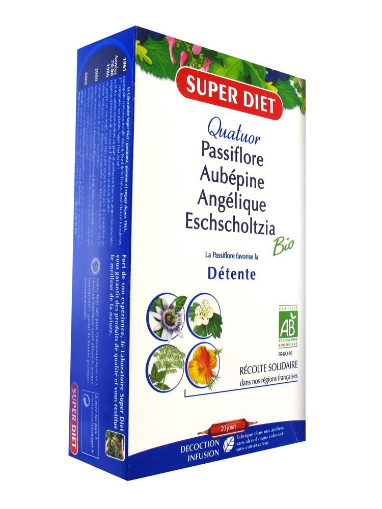 Super Diet Quatuor Organic Passionflower Peaceful Sleep 20 Super Diet Quatuor Organic Passionflower Peaceful Sleep 20