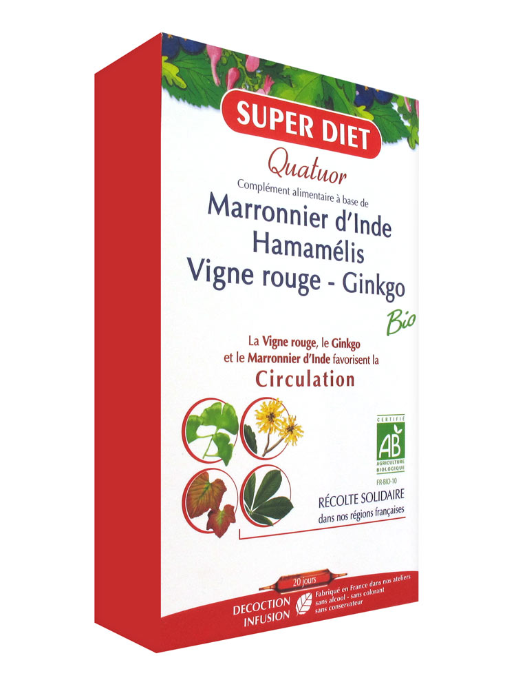 Super Diet Organic Circulation Red Vine Quatuor 20 Phials Super Diet Organic Circulation Red Vine Quatuor 20 Phials