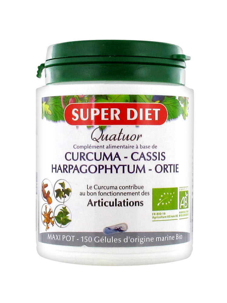 Super Diet Organic Quatuor Joints 150 Capsules Super Diet Organic Quatuor Joints 150 Capsules