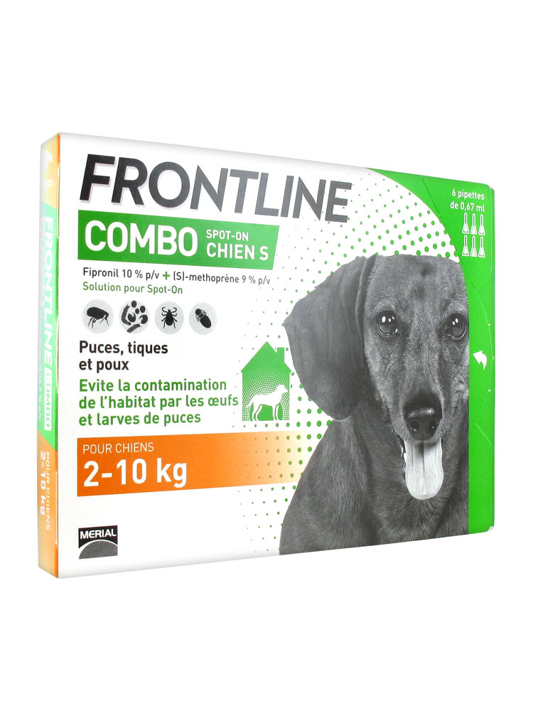 Frontline Combo Chien S (2-10 kg) 6 Pipettes - Acheter à prix bas ici