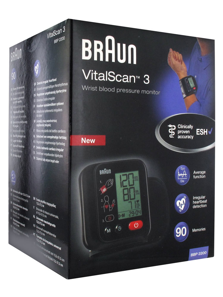 Braun VitalScan 3 Wrist Blood Pressure Monitor Buy at Low Price Here