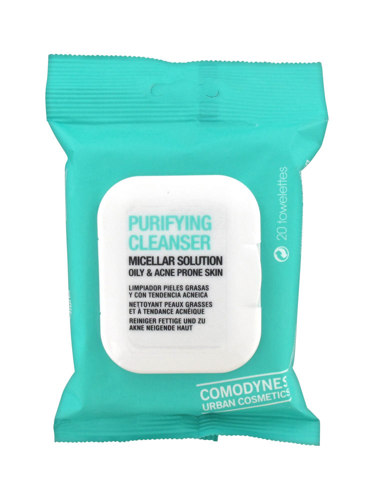 Comodynes Purifying Cleanser Oily and Acne Prone Skin 20 Wipes