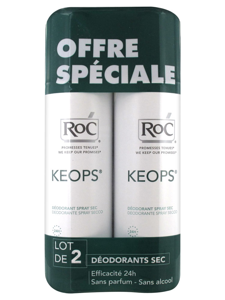 RoC Keops Spray Déodorant Sec Lot de 2 x 150 ml Prix bas ici