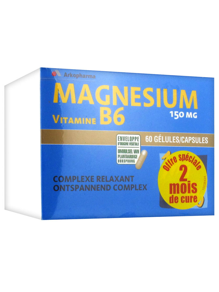 Arkopharma Magnésium B6 Lot De 2 X 60 Gélules - Acheter à Prix Bas Ici