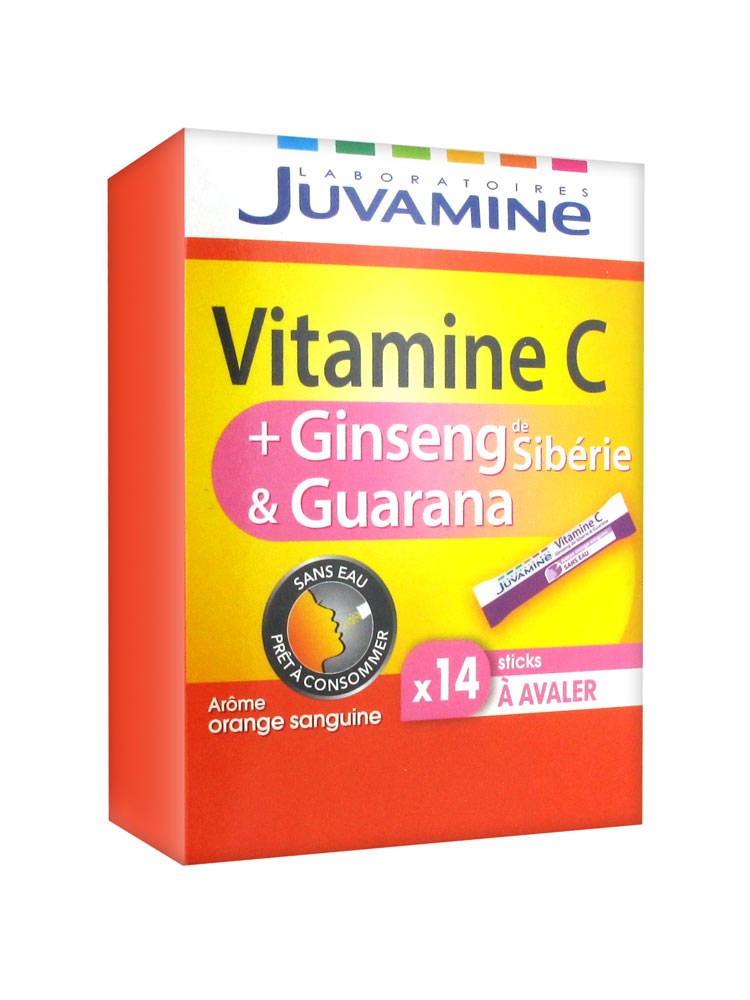 Juvamine Vitamin C Ginseng Guarana 14 Sticks Buy at Low Price Here