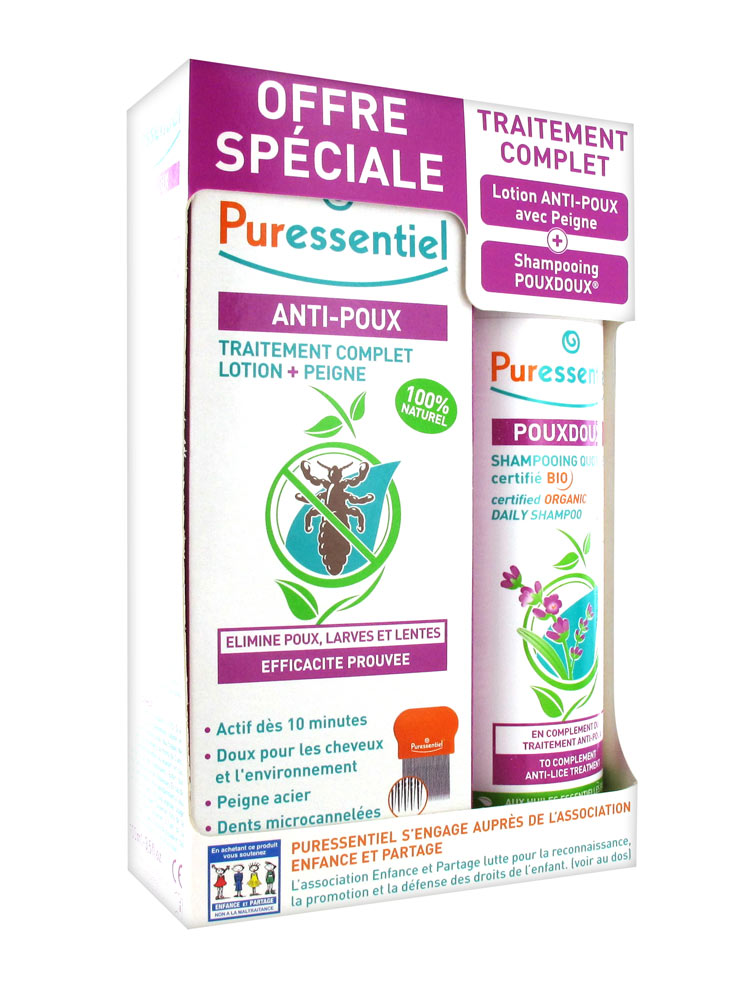 Puressentiel AntiLice Complete Treatment Lotion 100ml + Shampoo 200ml