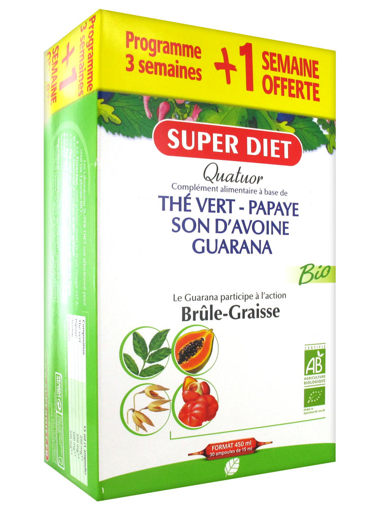 Super Diet Organic Quatuor Fat-Burner 30 Phials Super Diet Organic Quatuor Fat-Burner 30 Phials