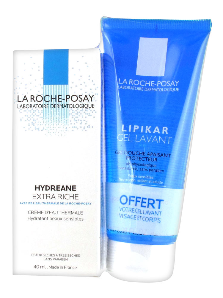 La Roche-Posay Hydreane Extra Riche 40 ml + Gel Lavant 100 ml Offert