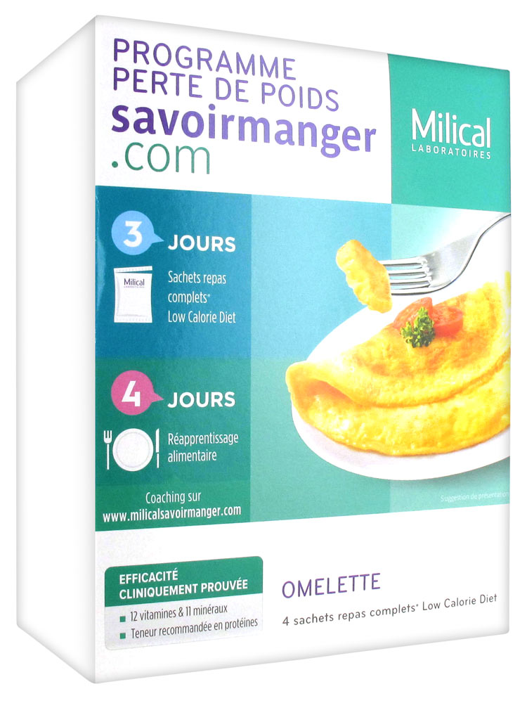Milical Programme Perte de Poids Omelette 4 Sachets Prix bas ici