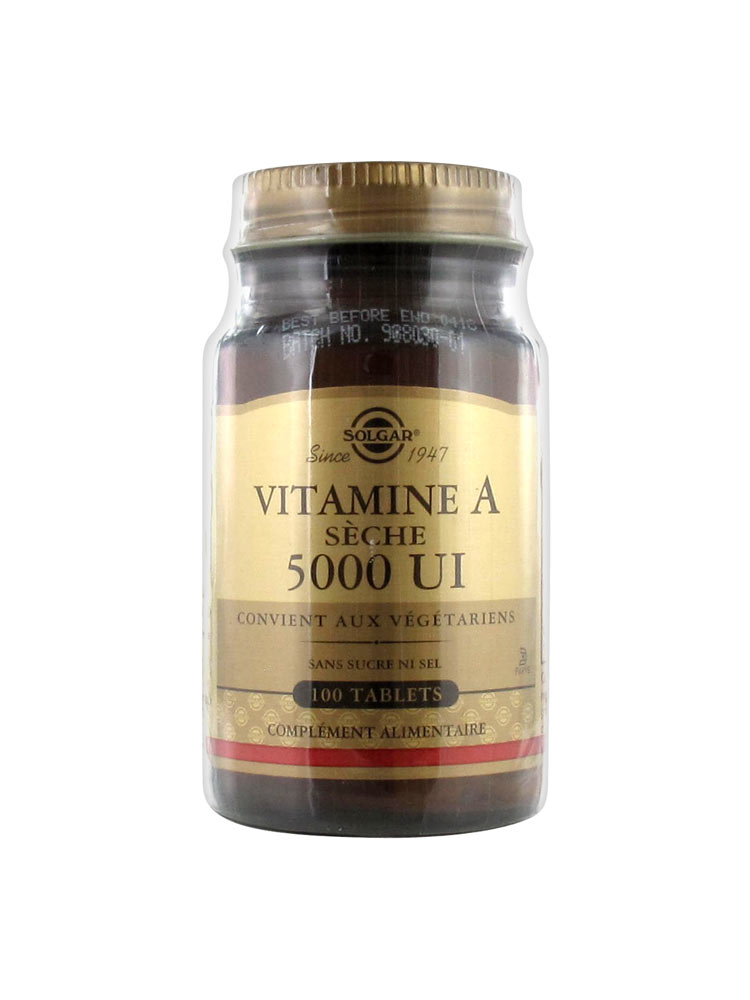 Solgar Dry Vitamin A 5000 UI 100 Tablets | Buy at Low Price Here