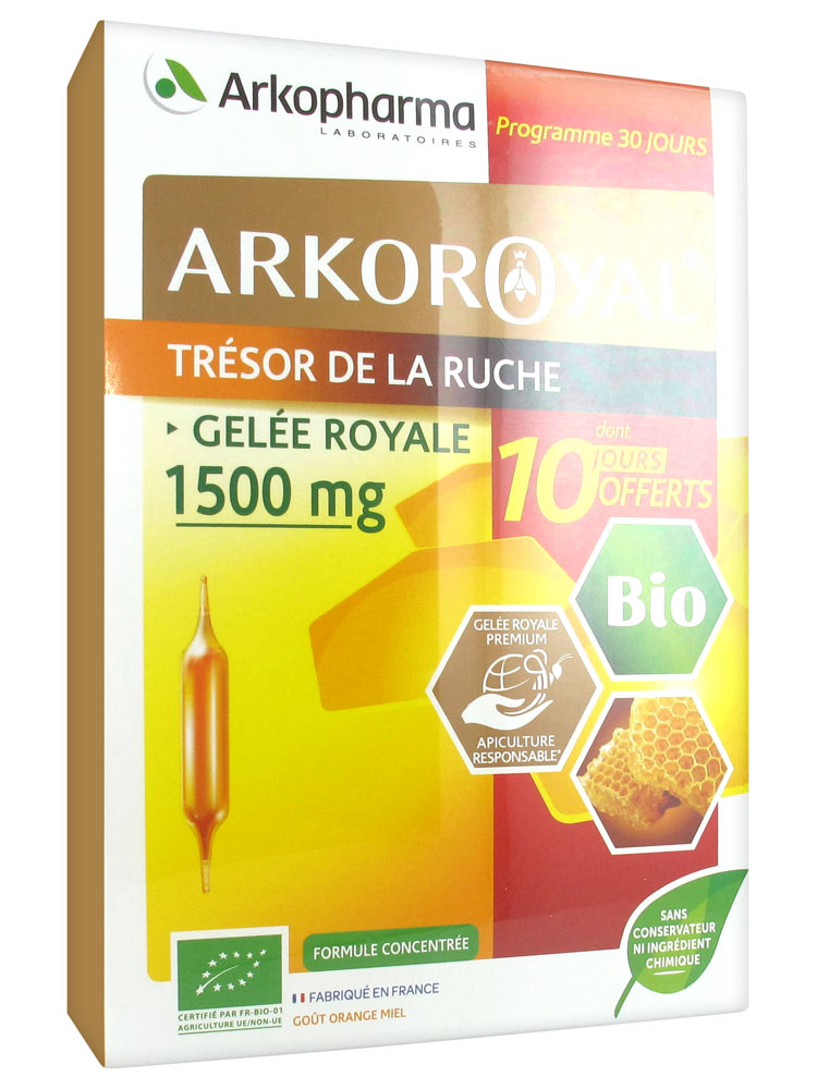 Arkopharma Arko Royal Trésor de la Ruche Gelée Royale 1500 mg Bio 20