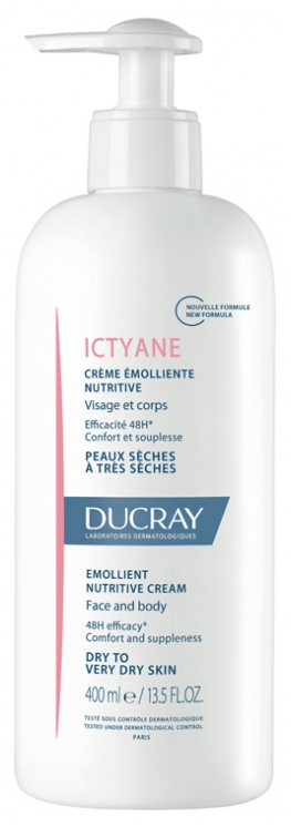 Ducray Ictyane Emollient Nutritive Cream Face And Body 400ml