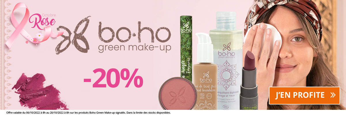 -20% sur tous les produits Boho Green Make-up
