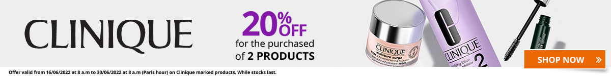 20% off on all the Clinique products