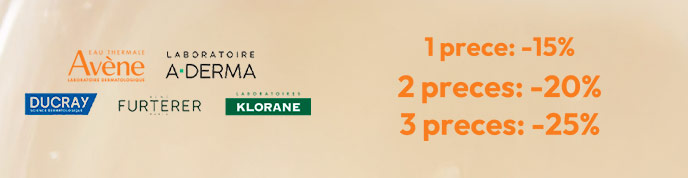 Avène, Aderma, Ducray, Klorane, René Furterer