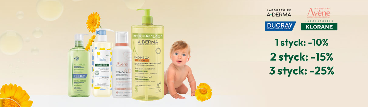 Avène, Aderma, Ducray, Klorane