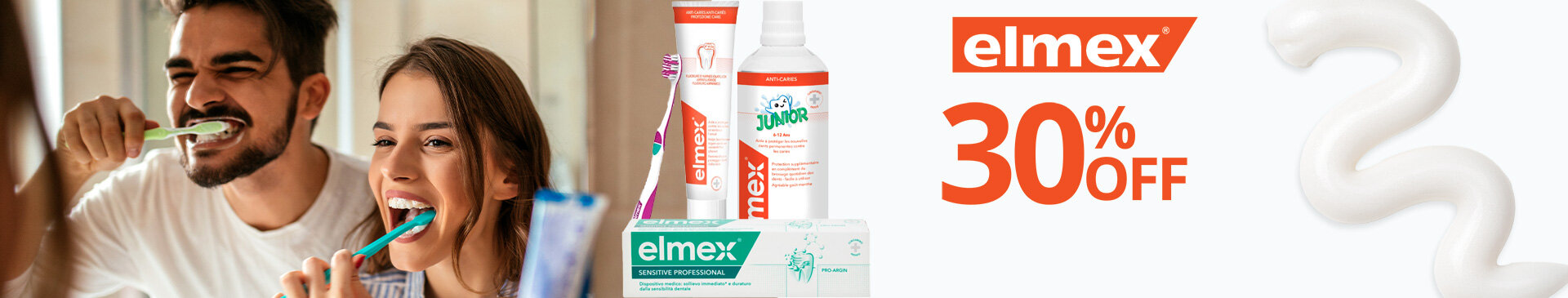 30% off on all the Elmex products
