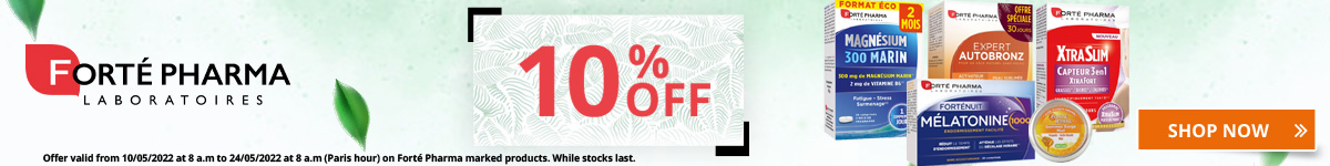 10% off on all the Forté Pharma products