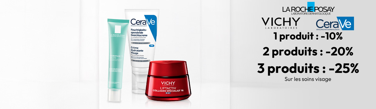 La Roche-Posay, Vichy, CeraVe