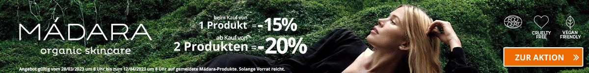 -15% auf alle Mádara Produkte