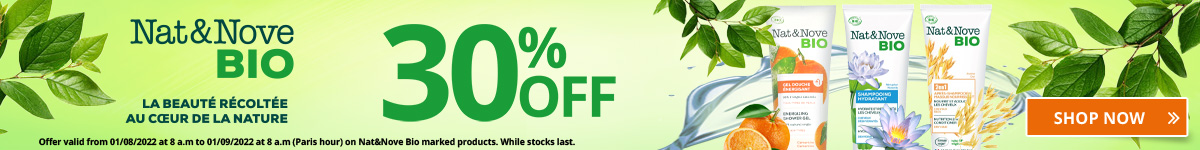 30% off on all the Nat&Nove Bio products