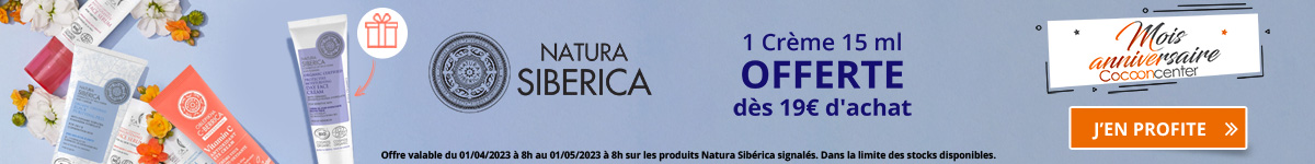 1 produit Natura Siberica acheté = 1 Natura Siberica Protection & Confort Crème de Jour Hydratante Protectrice Bio 15 ml OFFERT