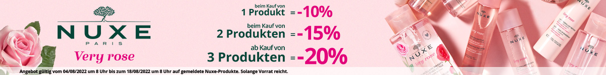 -10% auf alle Nuxe Very rose Produkte