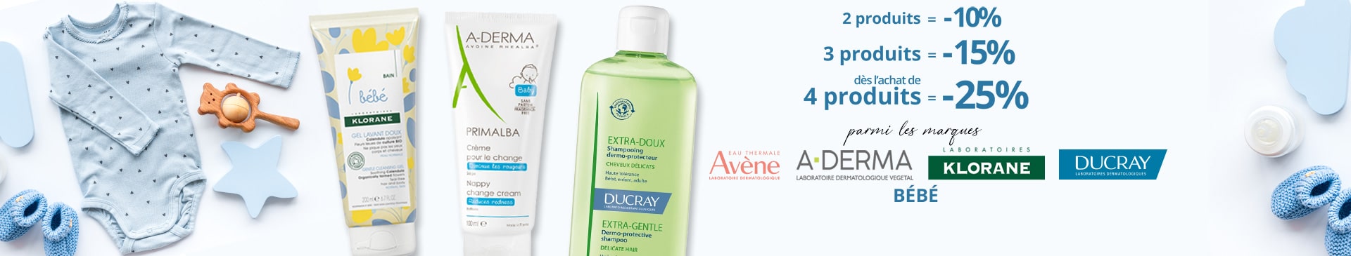 Offre Ducray, Aderma, Avène & Klorane
