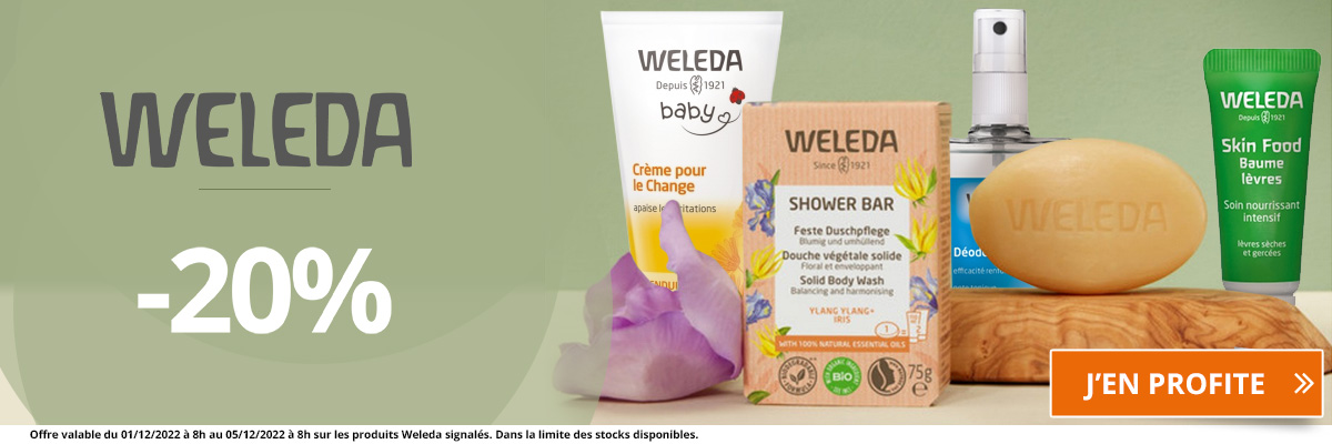 -20% sur tous les produits Weleda