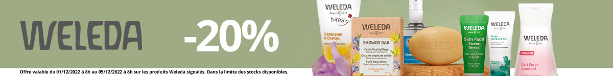 -20% sur tous les produits Weleda