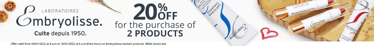 20% off on all the Embryolisse products