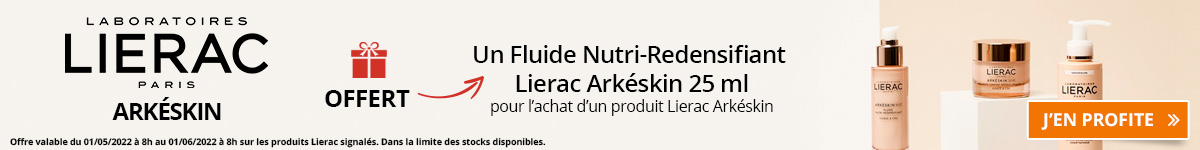 1 produit Lierac Arkéskin acheté = 1 Lierac Arkéskin Fluide Nutri-Redensifiant 25 ml OFFERT