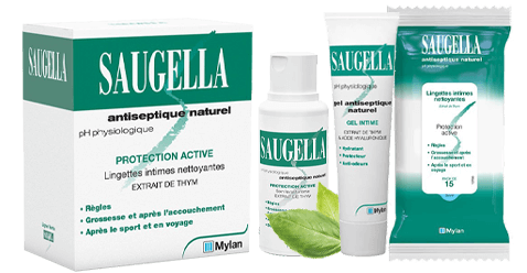 Lingettes intimes antiseptique naturel Saugella - protection active