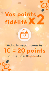 Vos points fidélité x2