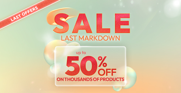 Sales, up to 50% off