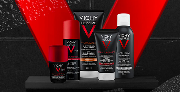 Vichy Homme : Soins dermatologiques et hygiène pour hommes