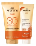 Nuxe Sun Leite Solar Fundente Rosto e Corpo SPF30 150 ml + Champô Duche Pós-Sol 100 ml Oferta