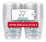 Vichy Invisible Resist 72H Deodorante Roll-On Set di 2 x 50 ml