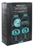 Visio Pure Sensitive Solution Tout-en-Un pour Lentilles Souples et Silicone Hydrogel Lot de 2 x 100 ml