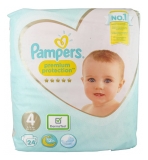 Pampers Premium Protection 24 Couches Taille 4 (8-16 kg)