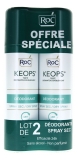 RoC Keops Déodorant Spray Sec Lot de 2 x 150 ml