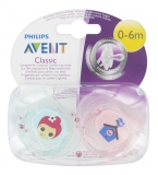 Avent Classic 2 Orthodontic Soothers 0-6 Months