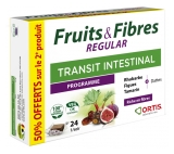 Ortis Frutas & Fibras Regular Pack de 2 x 24 Cubos para Mastigar