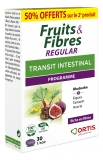 Ortis Fruits & Fibres Regular Transit Intestinal Lot de 2 x 30 Comprimés