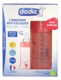 Dodie Anti-Colic Baby Bottle Initiation+ 270ml Flow 2 0-6 Months 2 Baby Bottles