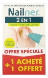 Nailner Stylo contre la Mycose des Ongles 2en1 Lot de 2 x 4 ml