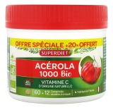 Superdiet Acerola 1000 Organic 60 Tablets + 12 Free Tablets