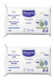 Mustela Organic Cotton Water Wipes 2 x 60 Wipes