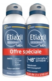 Etiaxil Déodorant Men Anti-Transpirant Contrôle 48H Aérosol Lot de 2 x 150 ml