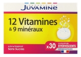 Juvamine 12 Vitamines & 9 Minéraux 30 Comprimés Effervescents